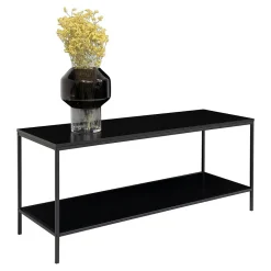 Table Console Vita, Noir, Métal, 100x36x45 cm, Seven Design