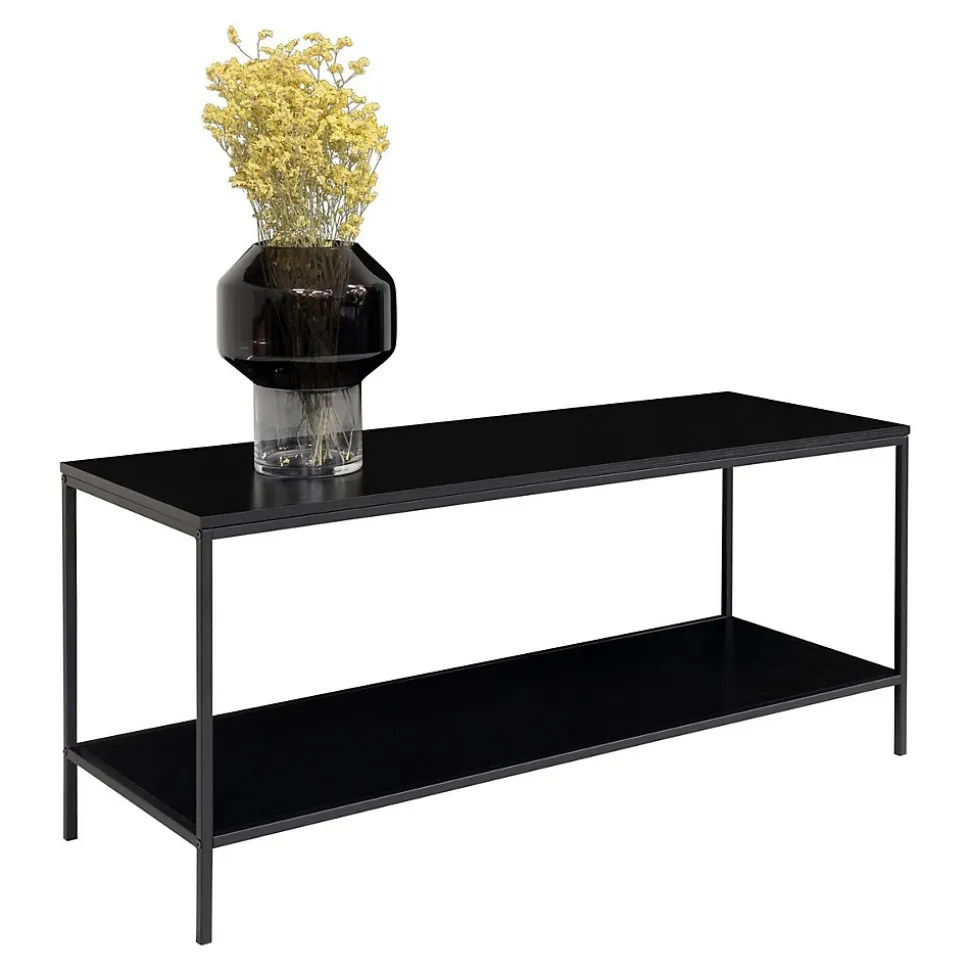Table Console Vita, Noir, Métal, 100x36x45 cm, Seven Design