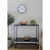 Table Console Vita, Noir, Métal, 80x36x80 cm, Seven Design