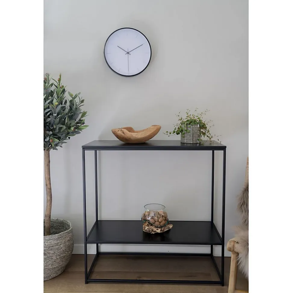 Table Console Vita, Noir, Métal, 80x36x80 cm, Seven Design