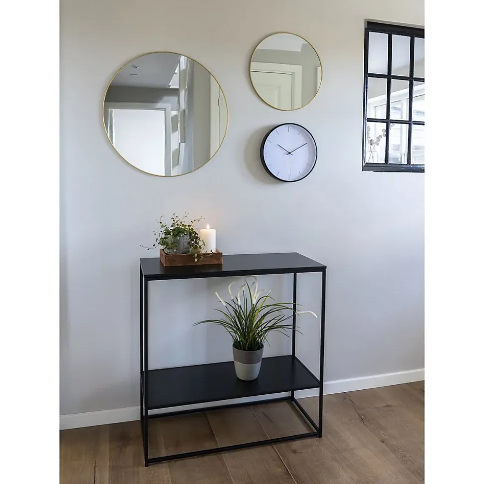 Table Console Vita, Noir, Métal, 80x36x80 cm, Seven Design
