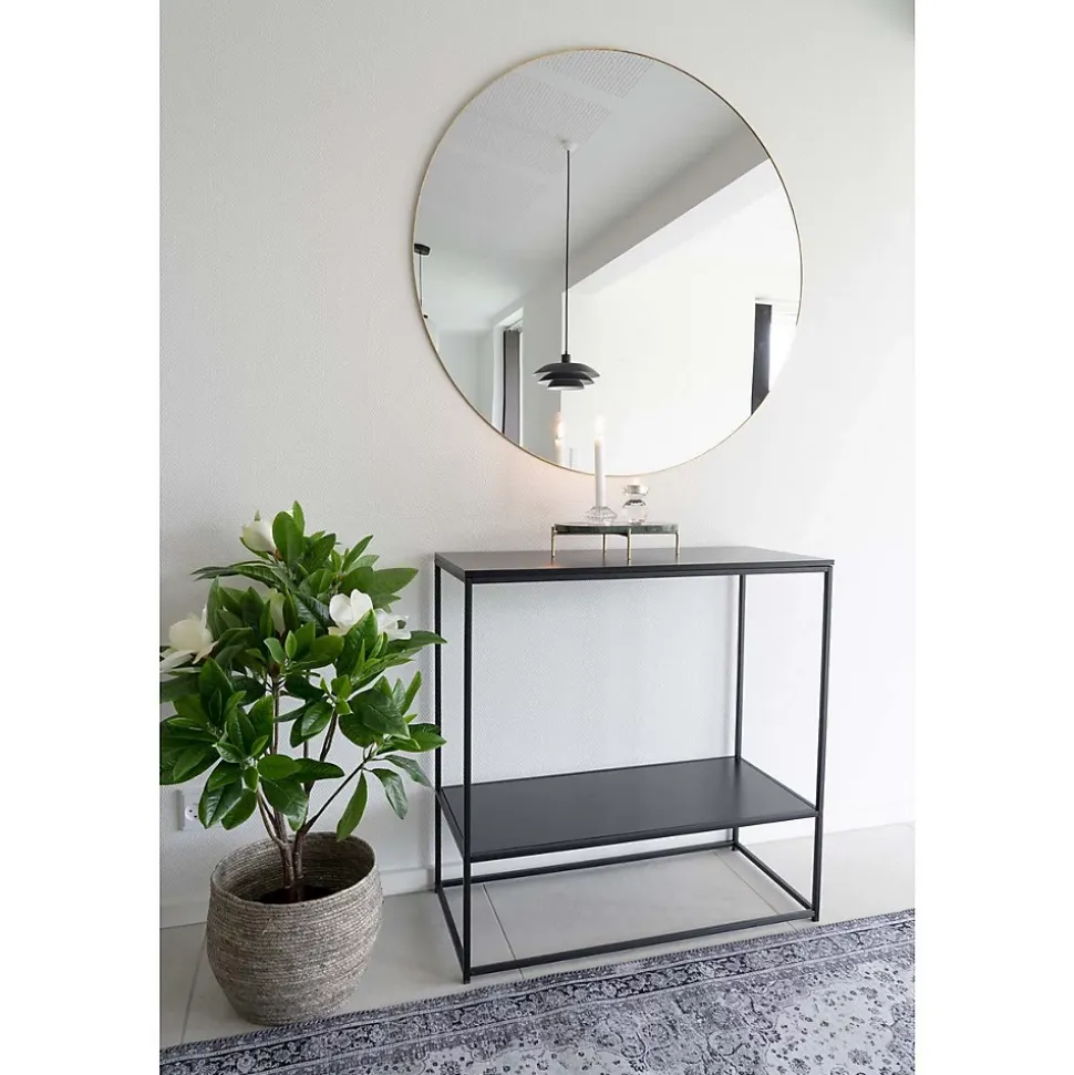 Table Console Vita, Noir, Métal, 80x36x80 cm, Seven Design