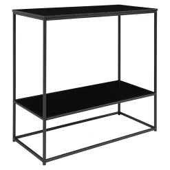 Table Console Vita, Noir, Métal, 80x36x80 cm, Seven Design