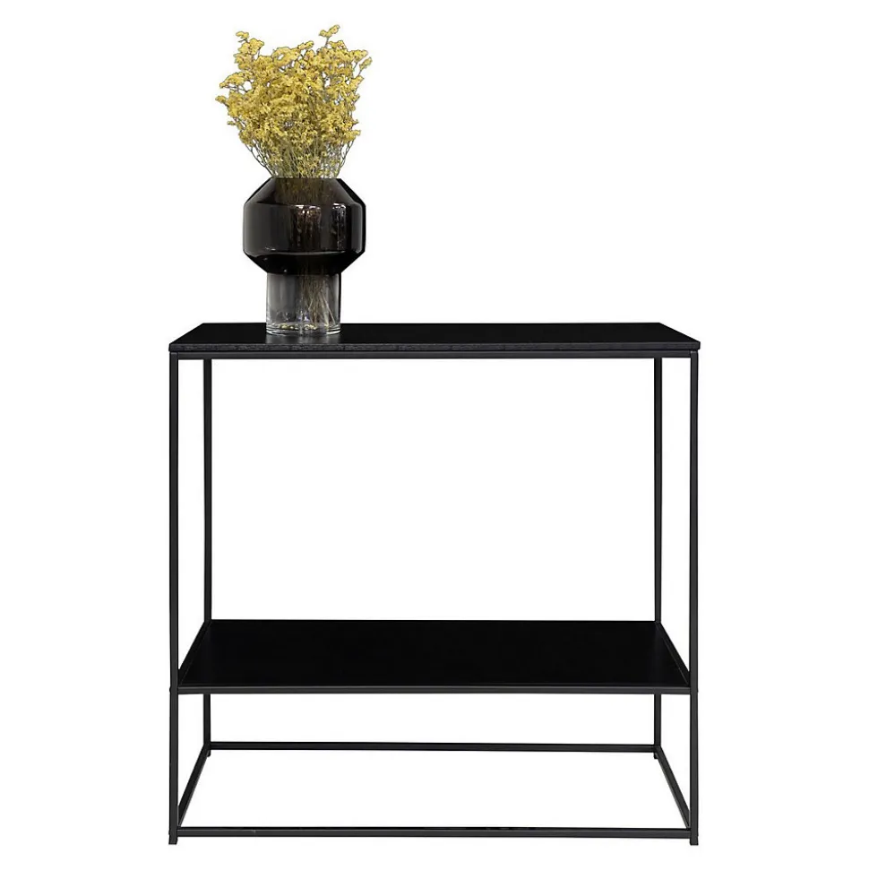 Table Console Vita, Noir, Métal, 80x36x80 cm, Seven Design