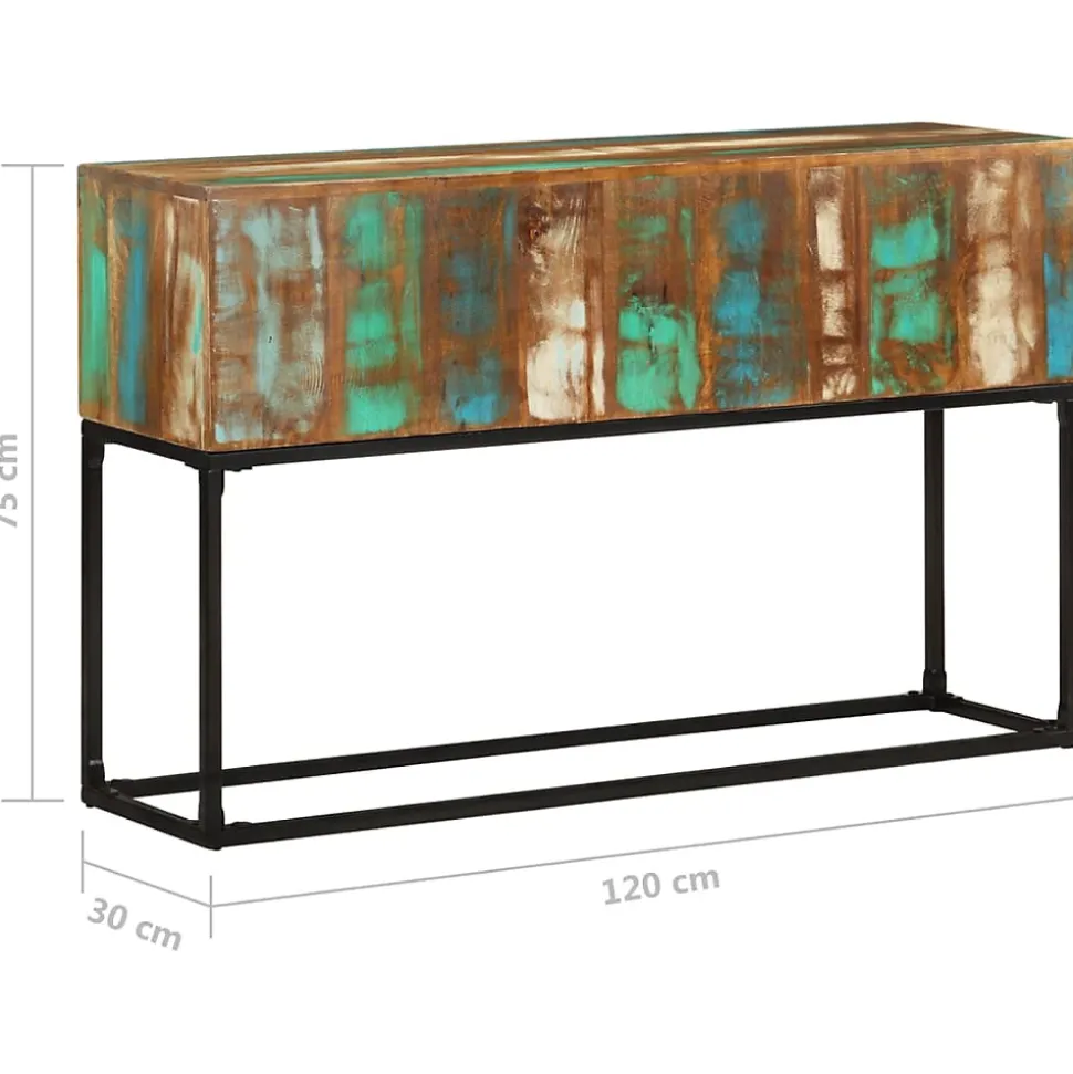 Table console 120x30x75 cm Bois de récupération massif