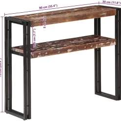 Table console 90x30x75 cm Bois de récupération massif vidaXL