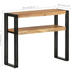 Table console 90x30x75 cm Bois d'acacia massif vidaXL