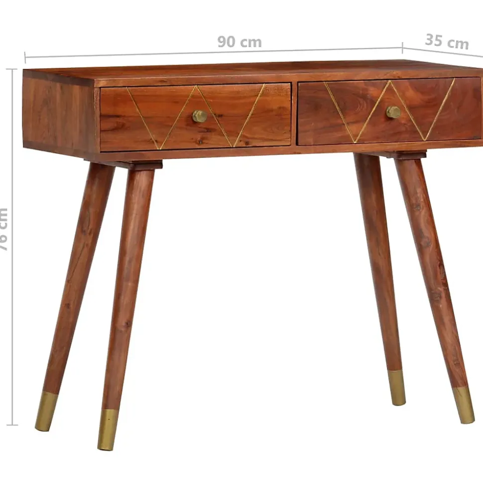 Table console 90x35x76 cm Bois d'acacia massif vidaXL