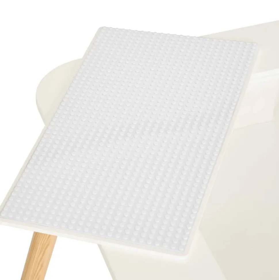 Table d'appoint enfant Buldy blanc 68,5x43cm - Atmosphera