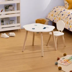 Table d'appoint enfant Douceur blanc 54x42cm - Atmosphera