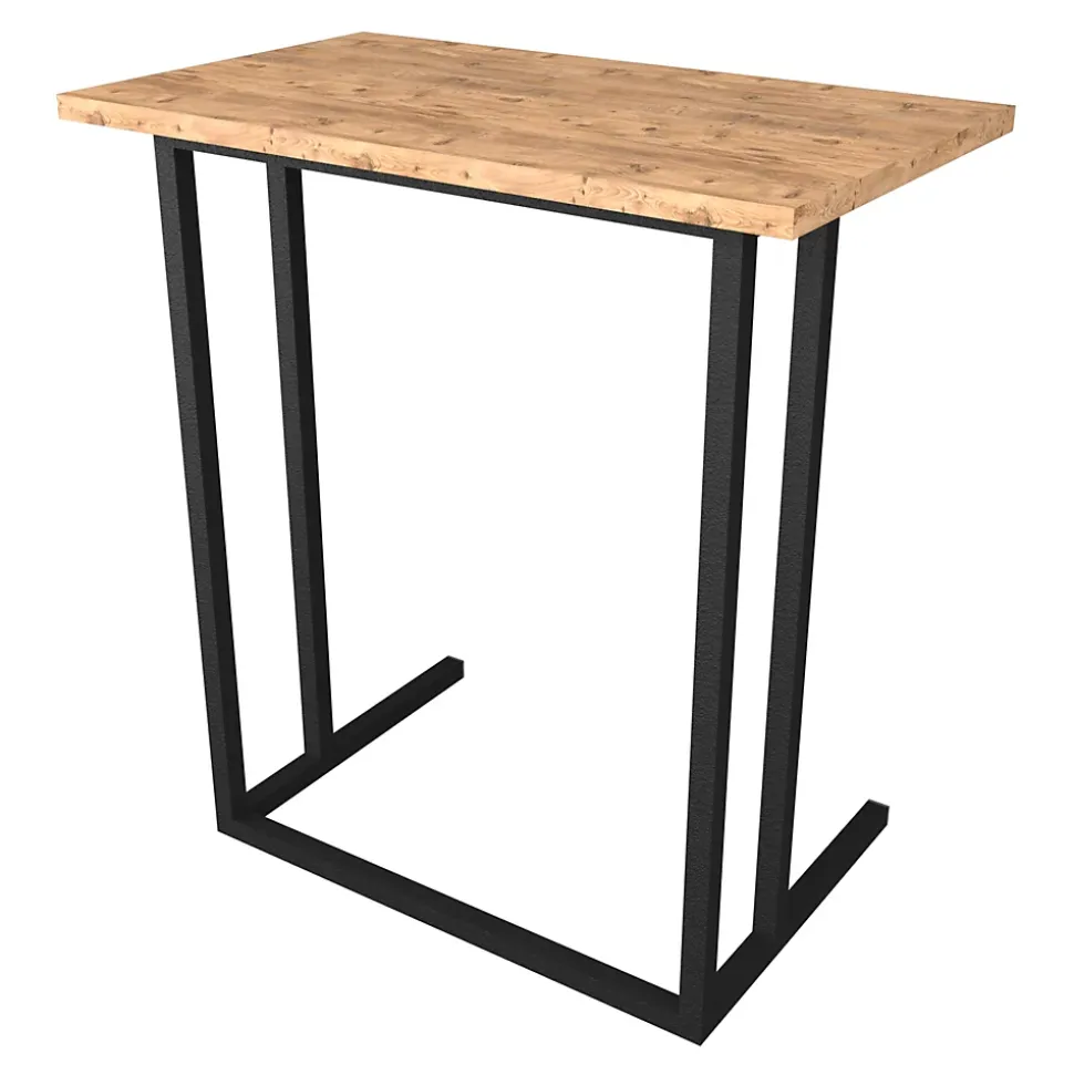 Table d'appoint Högsby 65,5 x 60 x 35,5 cm effet chêne en.casa