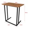 Table d'appoint Högsby 65,5 x 60 x 35,5 cm effet noyer en.casa