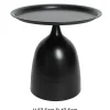 Table d'appoint ronde en métal noir ⌀43,5 cm JBY Creation, Kanno