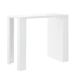 Table de Bar Bonn 3 Etagères 117 x 57 x 107 cm Blanc en.casa