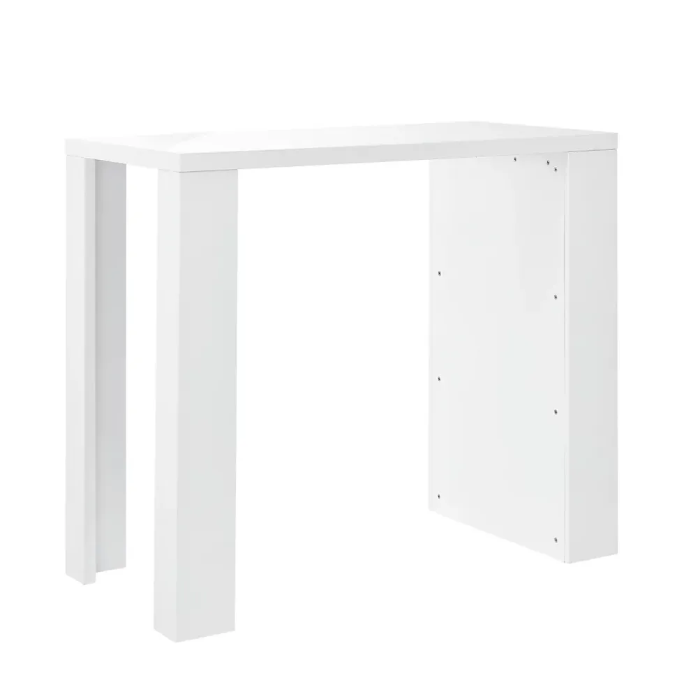 Table de Bar Bonn 3 Etagères 117 x 57 x 107 cm Blanc en.casa