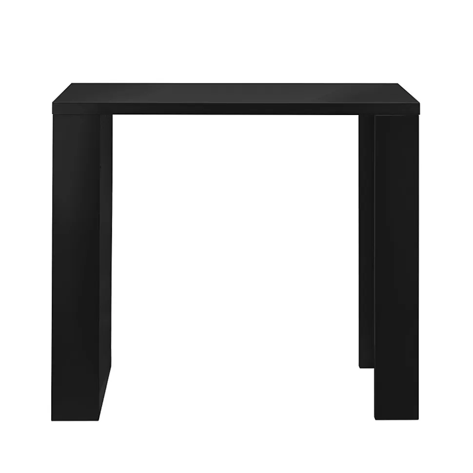 Table de Bar Bonn 3 Etagères 117 x 57 x 107 cm Noir en.casa