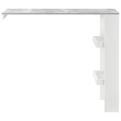 Table de Bar Bromölla 120 x 45 x 106 cm Effet Béton Blanc en.casa