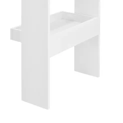 Table de Bar Bromölla 120 x 45 x 106 cm Effet Béton Blanc en.casa