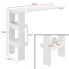 Table de Bar Bromölla 120 x 45 x 106 cm Blanc en.casa