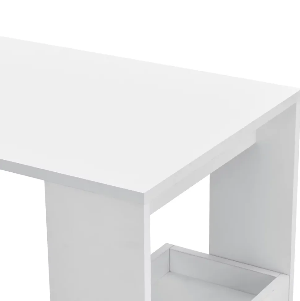 Table de Bar Bromölla 120 x 45 x 106 cm Blanc en.casa