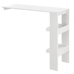 Table de Bar Bromölla 120 x 45 x 106 cm Blanc en.casa