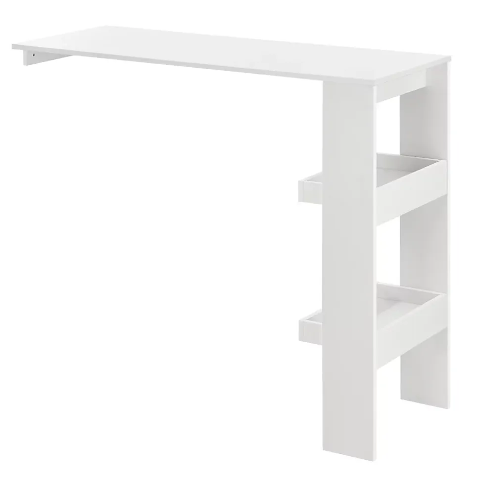 Table de Bar Bromölla 120 x 45 x 106 cm Blanc en.casa