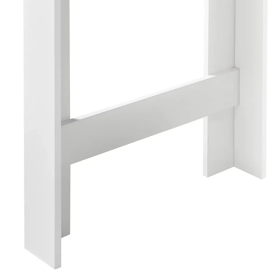 Table de Bar Danderyd 3 Etagères 120x60x106 cm Blanc Effet Béton en.casa