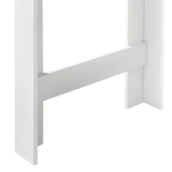 Table de Bar Danderyd 3 Etagères 120x60x106 cm Blanc en.casa