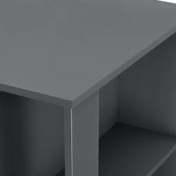 Table de Bar Danderyd 3 Etagères 120x60x106 cm Gris Foncé en.casa