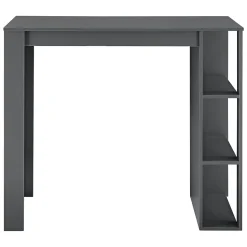 Table de Bar Danderyd 3 Etagères 120x60x106 cm Gris Foncé en.casa