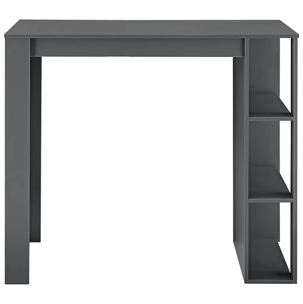 Table de Bar Danderyd 3 Etagères 120x60x106 cm Gris Foncé en.casa