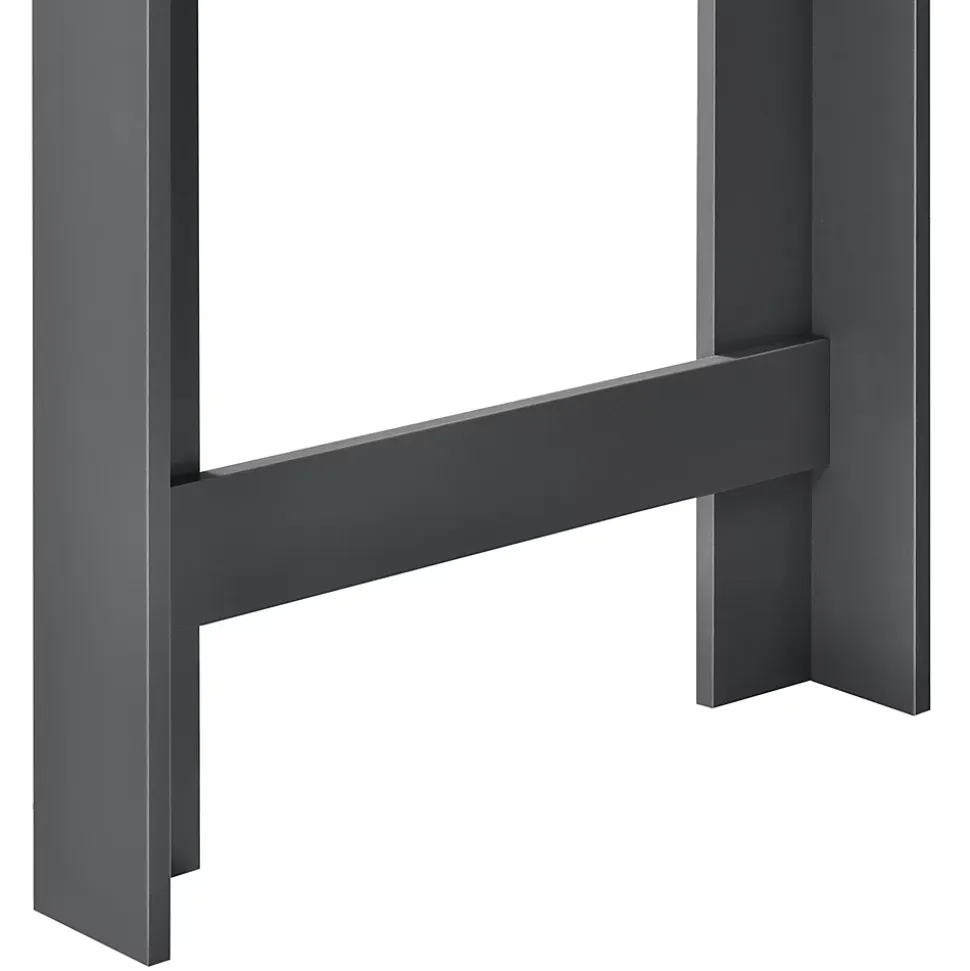 Table de Bar Danderyd 3 Etagères 120x60x106 cm Gris Foncé en.casa