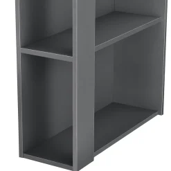Table de Bar Danderyd 3 Etagères 120x60x106 cm Gris Foncé en.casa