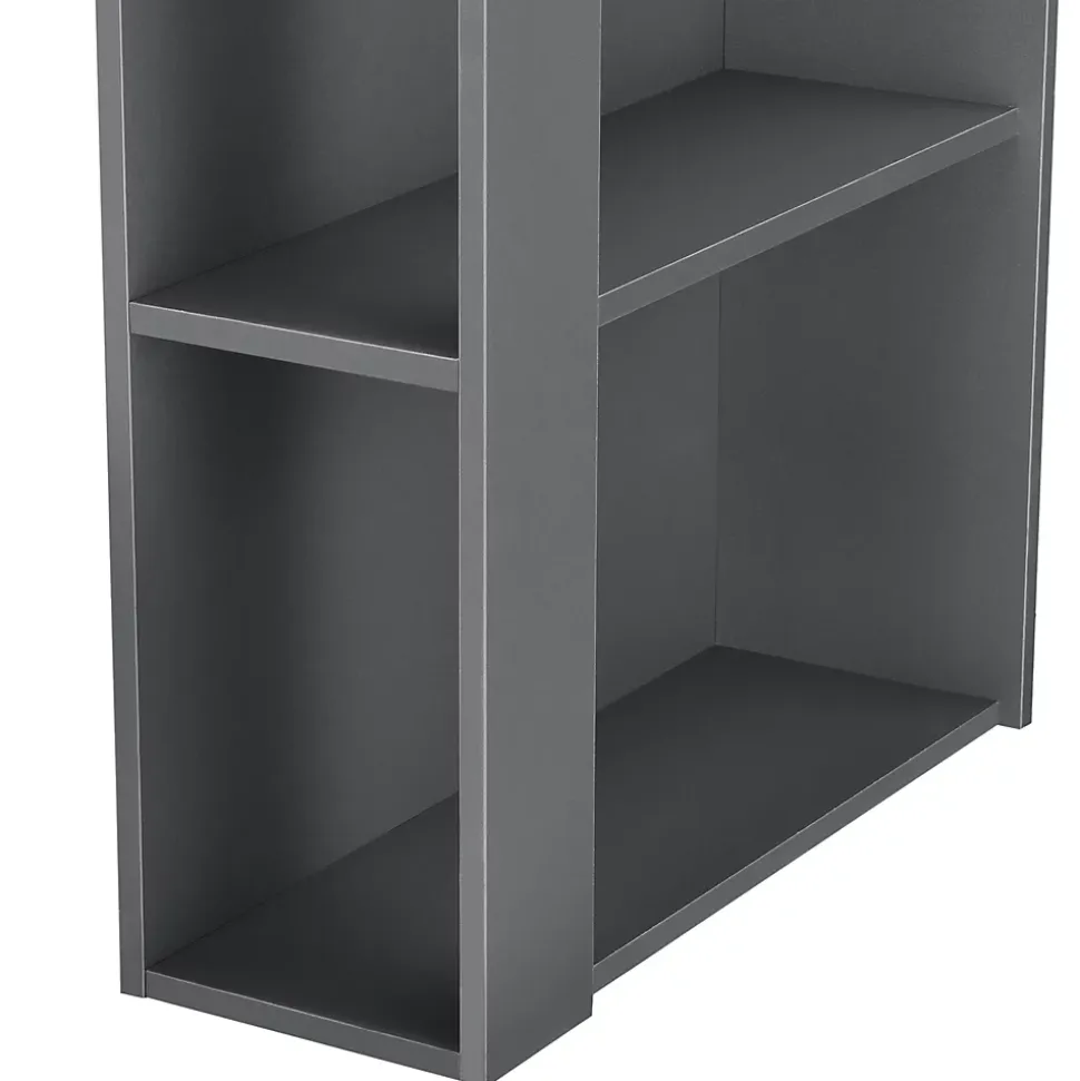 Table de Bar Danderyd 3 Etagères 120x60x106 cm Gris Foncé en.casa