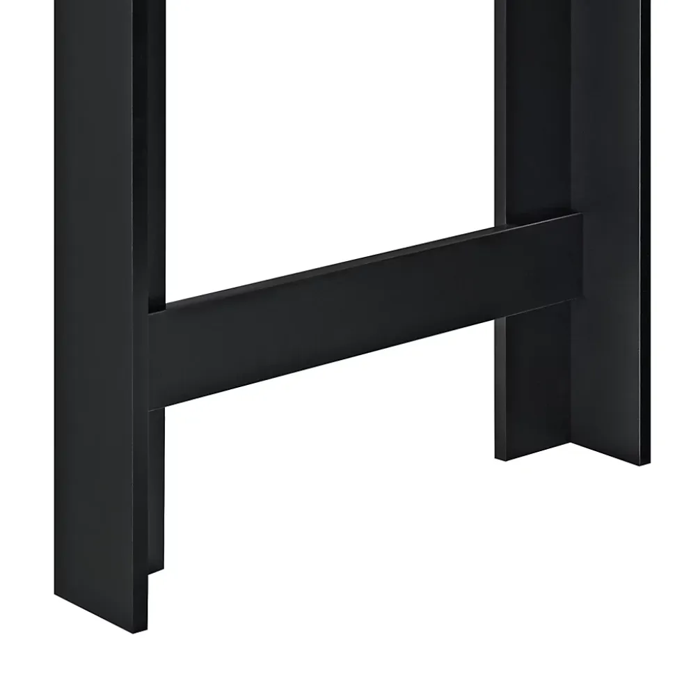 Table de Bar Danderyd 3 Etagères 120x60x106 cm Noir Chêne Foncé en.casa