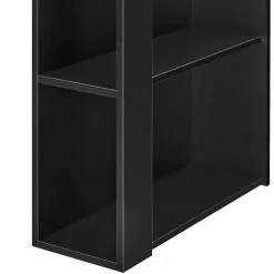 Table de Bar Danderyd 3 Etagères 120x60x106 cm Noir Chêne Foncé en.casa
