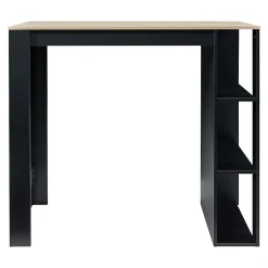 Table de Bar Danderyd 3 Étagères 120x60x106 cm Effet Chêne Noir en.casa