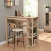 Table de Bar Danderyd 3 Étagères 120x60x106 cm Effet Chêne en.casa