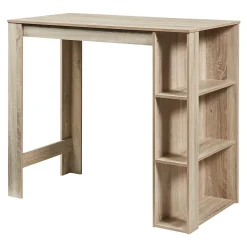 Table de Bar Danderyd 3 Étagères 120x60x106 cm Effet Chêne en.casa