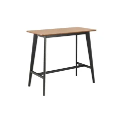 Table de bar et 4 tabourets de bar scandinaves en bois - LETA