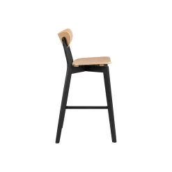 Table de bar et 4 tabourets de bar scandinaves en bois - LETA