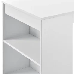 Table de Bar Kouvola 110 x 50 x 103 cm Blanc en.casa
