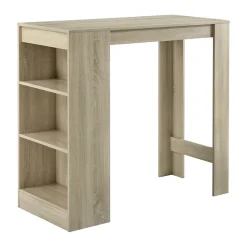 Table de Bar Kouvola 110 x 50 x 103 cm Effet Chêne en.casa