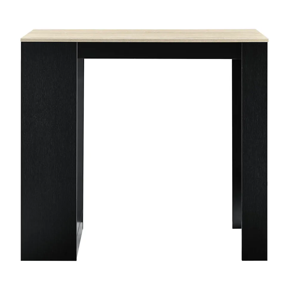 Table de Bar Kouvola 110 x 50 x 103 cm Noir Effet Chêne en.casa