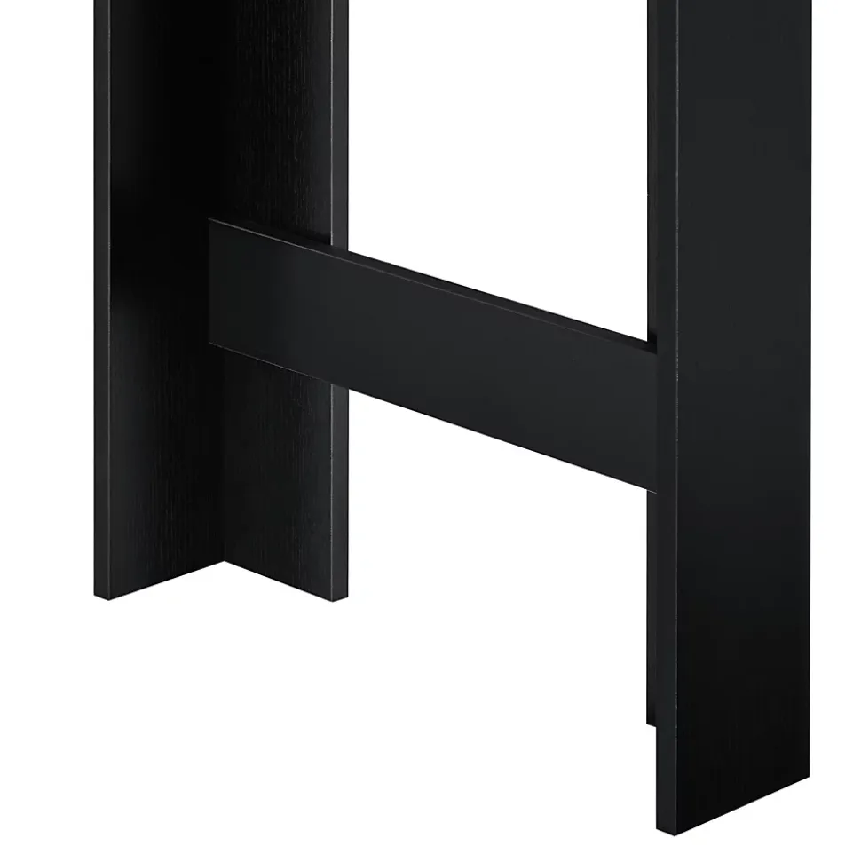 Table de Bar Kouvola 110 x 50 x 103 cm Noir Effet Chêne en.casa