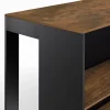 Table de bar îlot JUNO bois noir et plateau foncé HAWKINS