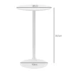 Table de bar ronde 60 cm réglable en hauteur - Blanc