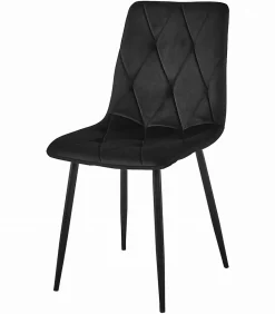 Table de bricolage VALORA NP 120x80 avec ensemble de 4 chaises noires TYRA
