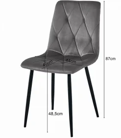 Table de bricolage VALORA NP 120x80 avec ensemble de 4 chaises noires TYRA