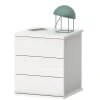 Table de chevet / Table de nuit coloris Blanc - Hauteur 48.5 x Longueur 41 x Profondeur 40 cm